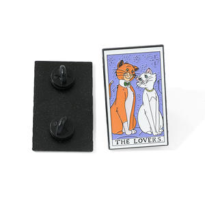 创意个性化塔罗牌设计玛丽猫金属徽章猫冒险合金胸针配件雕刻雕刻艺术 - Product Image 6