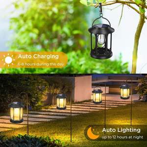 Lampadina a Incandescenza Solare <span class=keywords><strong>per</strong></span> Giardino, Piccola Luce Esterna Impermeabile IP65 <span class=keywords><strong>per</strong></span> <span class=keywords><strong>Balcone</strong></span> e Cortile con Controllo a Pulsante - Product Image 3