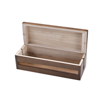 Caja de gestión de cables rectangular de madera ecológica, organizador de cables para cable de extensión, regleta de alimentación y protector contra sobretensiones