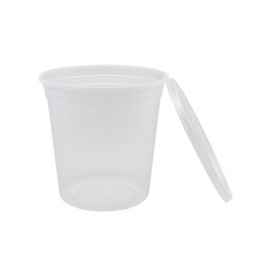 Recipientes Desechables Transparentes de PP para Alimentos con Tapas Seguras, Vasos Deli a Prueba de Fugas para Restaurantes, Entrega de Comida y Uso Diario - Product Image 4