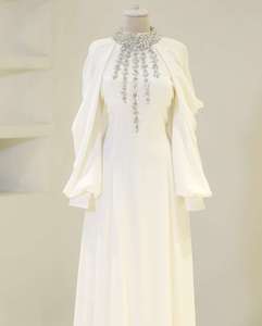 Superbe Robe de Soirée U.chic Rose 2026 Légère à Perles Scintillantes, Conception Unique, pour Femmes Musulmanes, Effet Amincissant - Product Image 3