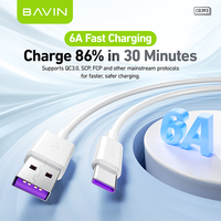 BAVIN Vente en gros CB393 6A Type c Charge super rapide Charge entièrement compatible Données Câble USB pour tous les téléphones mobiles