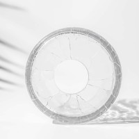 Abat-jour en verre cylindrique craquelé à haute transmission, à deux extrémités ouvertes, pour l'assemblage d'éclairage