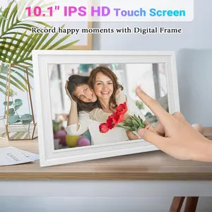 DIGITALER BRICHKAUS FRAMEO 10,1" WLAN Digitaler Fotorahmen IPS-Touchscreen, 16 GB eingebauter Speicher, Fotos und Videos sofort freigeben