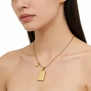 Stainless Steel 12 Constellation Necklace Gold Plated Square Pendant Clavicle Chain For Women Gift Jewelry - Product Image 3