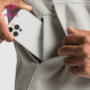 Logo personalizzato di alta qualità tasche grigie in bianco leggero semplice palestra sport Top tagliati senza maniche felpe con cappuccio per gli uomini - Product Image 5