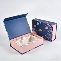 Boîte d'emballage en carton rigide magnétique de taille personnalisée, recyclable, luxe, pliable, avec couvercle magnétique
