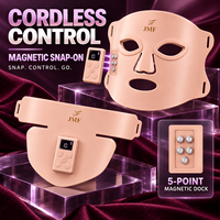 Masque de beauté LED sans fil en silicone à lumière infrarouge proche, anti-rides professionnel pour le visage entier