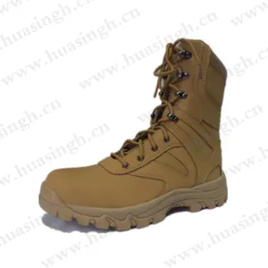 WCY-Botas tácticas de combate de cuero de nobuk, color bronceado, HSM020