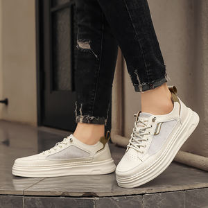 Nouveau fantaisie à lacets <span class=keywords><strong>robe</strong></span> en cuir chaussures de <span class=keywords><strong>Tennis</strong></span> pour hommes véritable vache blanc mode Sneaker pour homme 2025 personnaliser usine chaussures - Product Image 3