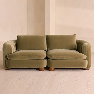 Meubles sur mesure, haute qualité, salon moderne, canapé trois places, canapé Chesterfield, canapé en velours. - Product Image 2