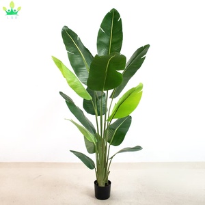 Plante artificielle de <span class=keywords><strong>bananier</strong></span> et d'oiseau de paradis avec feuilles <span class=keywords><strong>en</strong></span> plastique, dans un <span class=keywords><strong>pot</strong></span> <span class=keywords><strong>en</strong></span> plastique noir, pour la décoration de sol à la maison - Product Image 4