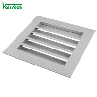 Fenêtre de ventilation extérieure en aluminium, étanche, à persiennes fixes, pour l'air frais