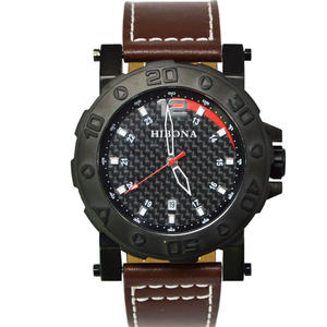 鍛造カーボンダイヤルウォッチを備えた新しい高品質のブルーレザーステンレススチールケース機械式自動時計 - Product Image 5