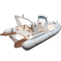 Goboat RIB680 6.8M 22.5ft Goethe 6.8m Bateau semi-rigide de luxe en fibre de verre RIB Yacht Grand bateau pneumatique à vendre RIB680B