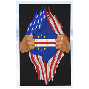 Serviette de plage personnalisée avec drapeau du <span class=keywords><strong>Cap</strong></span>-<span class=keywords><strong>Vert</strong></span> et des États-Unis, unisexe, séchage rapide, légère, en microfibre, pour les <span class=keywords><strong>vacances</strong></span> en bord de mer - Product Image 3