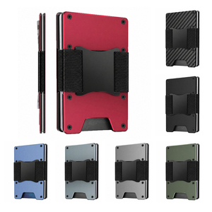 Minimalist Small Business Card Holder with <b>RFID</b> <b>Blocking</b> Slim <b>Wallet</b> Aluminum Credit Card Holder Factory Price - Product Image 1