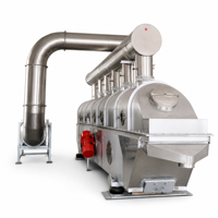 Sécheur à lit fluidisé vibrant DZJX pour amidon, farine de riz, gluten de maïs, protéines de soja, qualité alimentaire sanitaire, certifié ISO