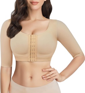 Sujetador <span class=keywords><strong>postoperatorio</strong></span> moldeador de cuerpo cruzado más vendido con copas de botón y características de retracción de brazo para senos secundarios - Product Image 6