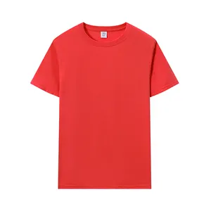 Toptan özel sizin marka logosu % 100% pamuk boş erkek T Shirt düz rahat erkek t-shirt