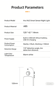 Housing Body Motion <b>Sensor</b> <b>Night</b> <b>Light</b> LED Rechargeable Corridor Bedside Lamp Cabinet <b>Light</b> - Product Image 5
