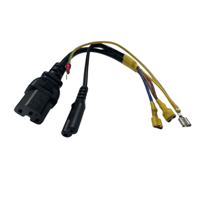 IEC Plug C15 Cable 3C and Plug <strong>C7</strong> Cable 2C to Coamp 42238-2 <strong>Terminal</strong> 6.3 Wire Cable Assembly - Product Image 1