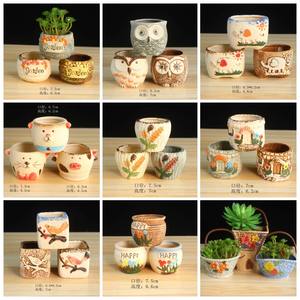 กระถางตกแต่งบ้านปาร์ตี้วันหยุดฮาโลวีน, นักปลูกต้นไม้ฉ่ําดีไซน์ผี, กระถางดอกไม้เซรามิกขนาดเล็กพร้อมพืชประดิษฐ์ - Product Image 5