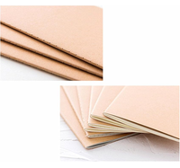 Cahier de 30 feuilles de format A5 (5.5 "x 8.3"), couverture souple marron, carnet de notes, journal intime, mémo, imprimé