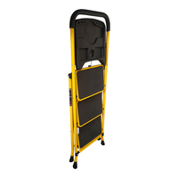 Échelle pliante moderne en acier au carbone portable pour la maison avec de grandes marches, pieds en caoutchouc antidérapants, multi-usages pour la cuisine et la salle de bain