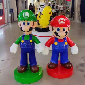   Estatua de Fibra de Vidrio de Tamaño Real, Escultura de <span class=keywords><strong>Mario</strong></span> <span class=keywords><strong>y</strong></span> <span class=keywords><strong>Luigi</strong></span> para Decoración Comercial - Product Image 1