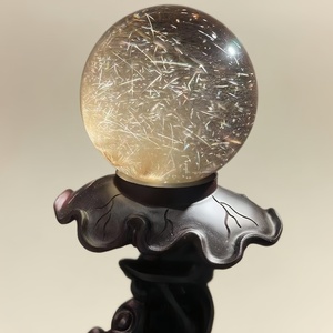 Esferas rutiladas <span class=keywords><strong>de</strong></span> oro natural, decoración <span class=keywords><strong>de</strong></span> bolas <span class=keywords><strong>de</strong></span> <span class=keywords><strong>Feng</strong></span> <span class=keywords><strong>Shui</strong></span>, <span class=keywords><strong>Bola</strong></span> <span class=keywords><strong>de</strong></span> giro <span class=keywords><strong>de</strong></span> la fortuna <span class=keywords><strong>de</strong></span> cristal - Product Image 2