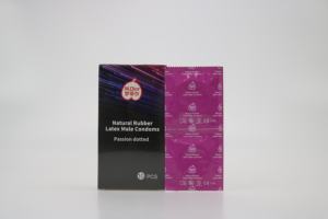 Extra genoppte Latex-Kondome für Männer, SABS-zertifiziert, mit hochsichtbarem Punktdesign für maximalen sensorischen Genuss - Product Image 3