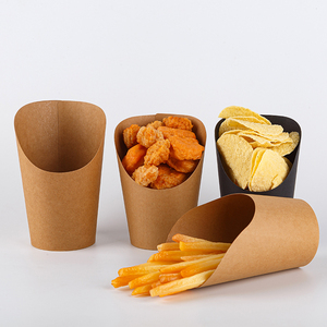 Tùy chỉnh dùng một lần Kraft Cốc giấy cho khoai tây chiên Cookie bánh hamburger bánh sandwich PE sơn Áo nướng gà bao bì thực phẩm - Product Image 6