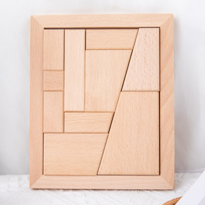 Kinderen Voorschoolse Houten Beuken Ruimte Bouwstenen Diy Vorm Matching Puzzels Ruimte Verbeelding Training Wiskunde Leren Speelgoed - Product Image 6