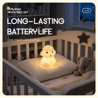 Nouvelle lampe de chevet pour chambre de bébé, petite lampe de table en silicone, veilleuse à capteur tactile, rechargeable par USB, changeant de couleur, lampe d'ambiance pour chevet