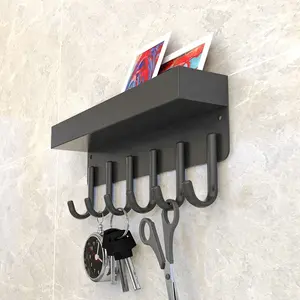 Metal Magnetic Entryway Organizer Hanging And Storage wall mounted Hook Hanger Key Holder For Wall