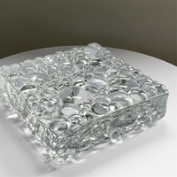 Brique de verre à bulles transparente 150x150x50mm, bloc mural de luxe pour hôtel, villa, salle de bain, blocs de verre solides pour la construction