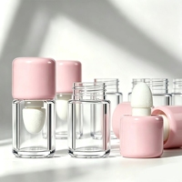 Emballage de tube de blush liquide de 5 ml, flacon cosmétique vide avec un grand applicateur en éponge, logo personnalisé