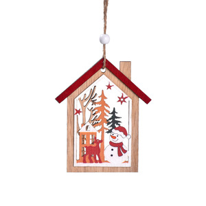 Commercio all'ingrosso albero di natale ornamenti artigianato <span class=keywords><strong>in</strong></span> <span class=keywords><strong>legno</strong></span> ciondoli decorazioni festa di natale finestra di visualizzazione vacanza scenario disposizione - Product Image 6