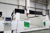 Haute précision haut de gamme 5 axes 4 * 8ft ATC CNC routeur Machine 9kw refroidissement par Air 360 degrés rotation broche pour bois pierre aluminium