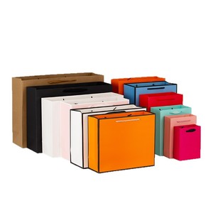 Kaka Tùy Chỉnh Đơn Giản Đồng Bằng Màu Xanh đậm Màu In Ấn Mua Sắm Tote Mang Theo Túi Giấy Với Twist Xử Lý - Product Image 3