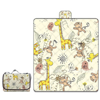 Tapis de pique-nique en Oxford laminé à ultrasons ODM OEM, imperméable, pliable, portable, pour le camping en plein air, la plage, le jardin