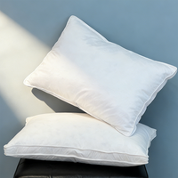 Oreiller de luxe 100 % coton 300 fils/pouce² anti-duvet avec soutien moyen/ferme pour le soutien du cou