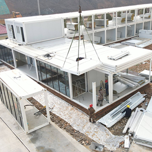 <span class=keywords><strong>Maison</strong></span> préfabriquée modulaire en conteneur de 3 x 6 mètres, en kit, pour dortoir temporaire, bureau ou bâtiment de chantier. - Product Image 2