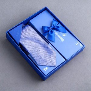 Logo personnalisé Noir Boîte d'emballage pour cravate en soie pour hommes Boîte cadeau pour cravate Boîte cadeau en papier d'emballage avec épingle papillon avec fenêtre en ruban - Product Image 4