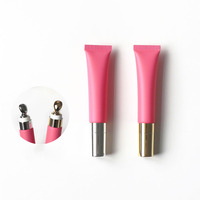 Private Label 15ml rose givré crème pour les yeux Lipgloss Squeeze cosmétiques en plastique souple tube d'huile pour les lèvres maquillage