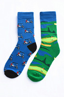 Crew coton chaussettes hommes femmes Style britannique décontracté Harajuku pastèque cactus mode nouveauté Art pour Couple chaussettes amusantes