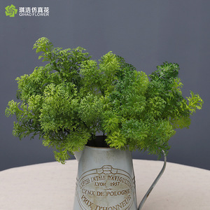 Qihao Artificial Bird's Nest Grass 6-Head Plastic Green Plant High Simulation Indoor Home Decor - Product Image 3