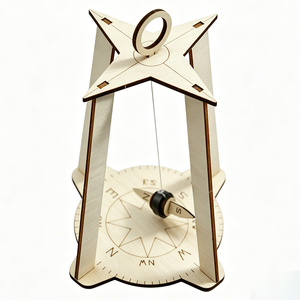 Kit de Navigation Magnétique en Contreplaqué Naturel, Modèle de Physique Montessori pour Activités de <span class=keywords><strong>Construction</strong></span>, Boîte de Découverte Robuste avec Indicateur de Direction - Product Image 2