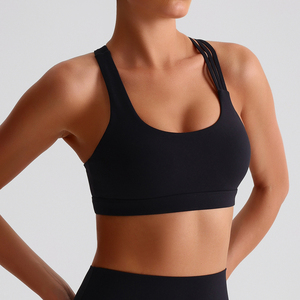 Cross Back <strong>Padded</strong> Plus <strong>Size</strong> Yoga <strong>Bra</strong> Fitness Gym Sports <strong>Bras</strong> Top for Workout